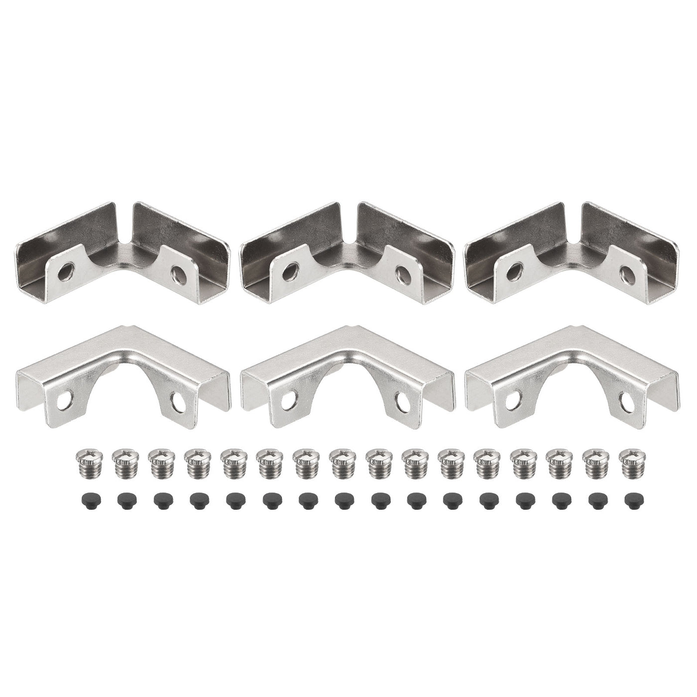 Harfington Glass Fixing Clip, L-shaped Glass Combination Fixing Bracket Reinforced Clip Clamp Hardware Glass Accessories