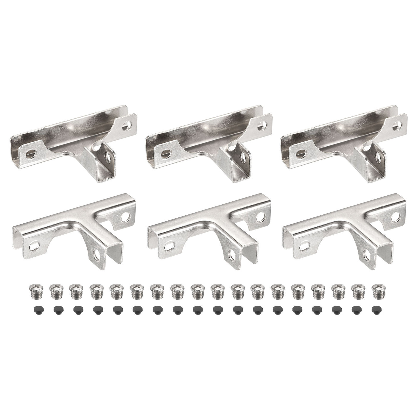 Harfington Glass Fixing Clip, T-shaped Glass Combination Fixing Bracket Reinforced Clip Clamp Hardware Glass Accessories