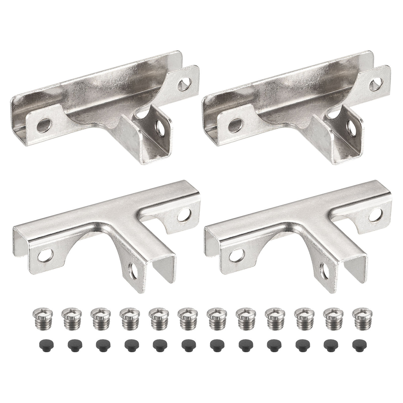 Harfington Glass Fixing Clip, T-shaped Glass Combination Fixing Bracket Reinforced Clip Clamp Hardware Glass Accessories