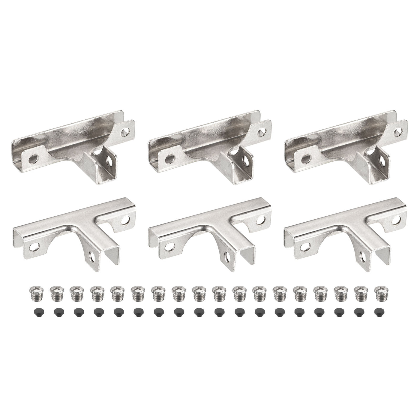 Harfington Glass Fixing Clip, T-shaped Glass Combination Fixing Bracket Reinforced Clip Clamp Hardware Glass Accessories