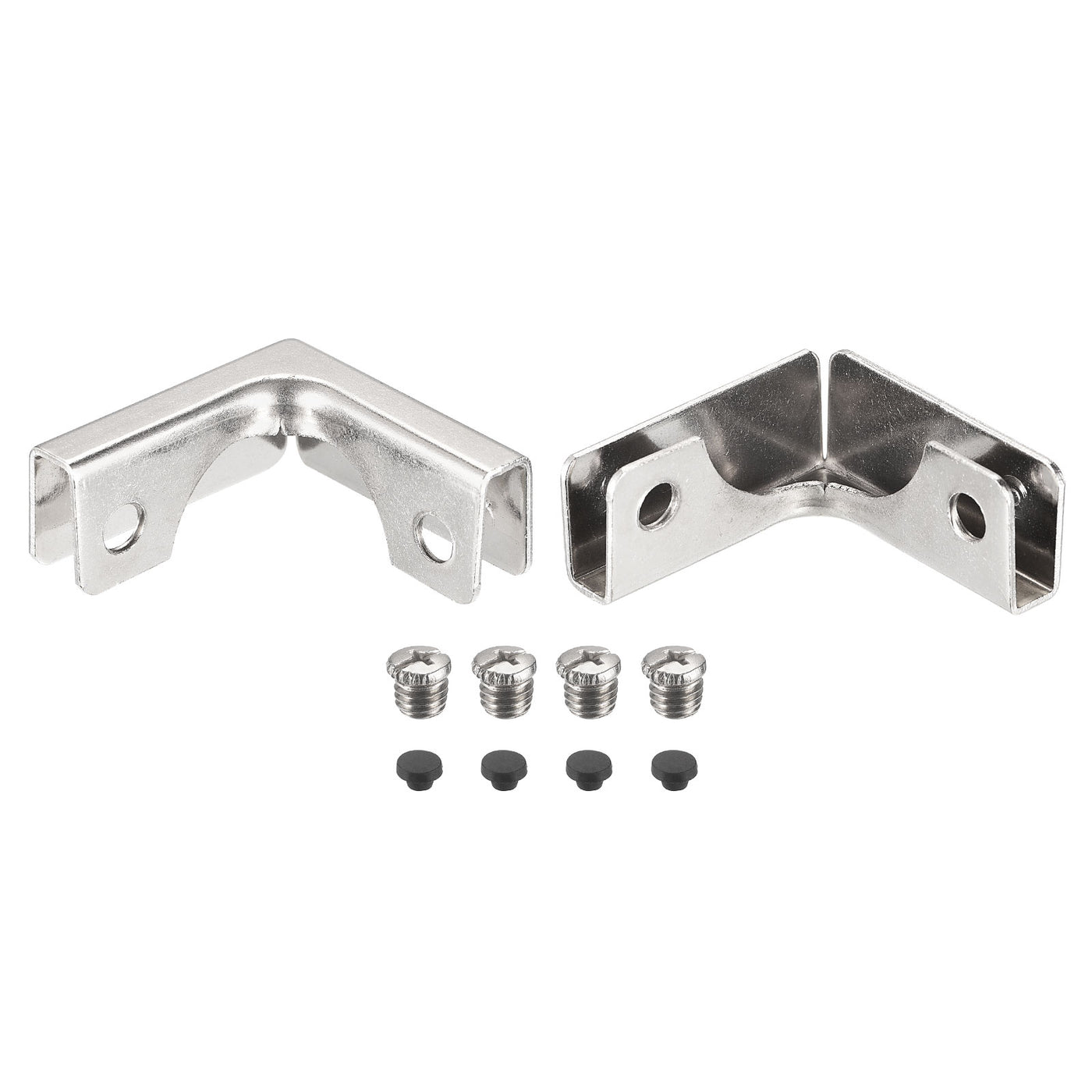 Harfington Glass Fixing Clip, L-shaped Glass Combination Fixing Bracket Reinforced Clip Clamp Hardware Glass Accessories