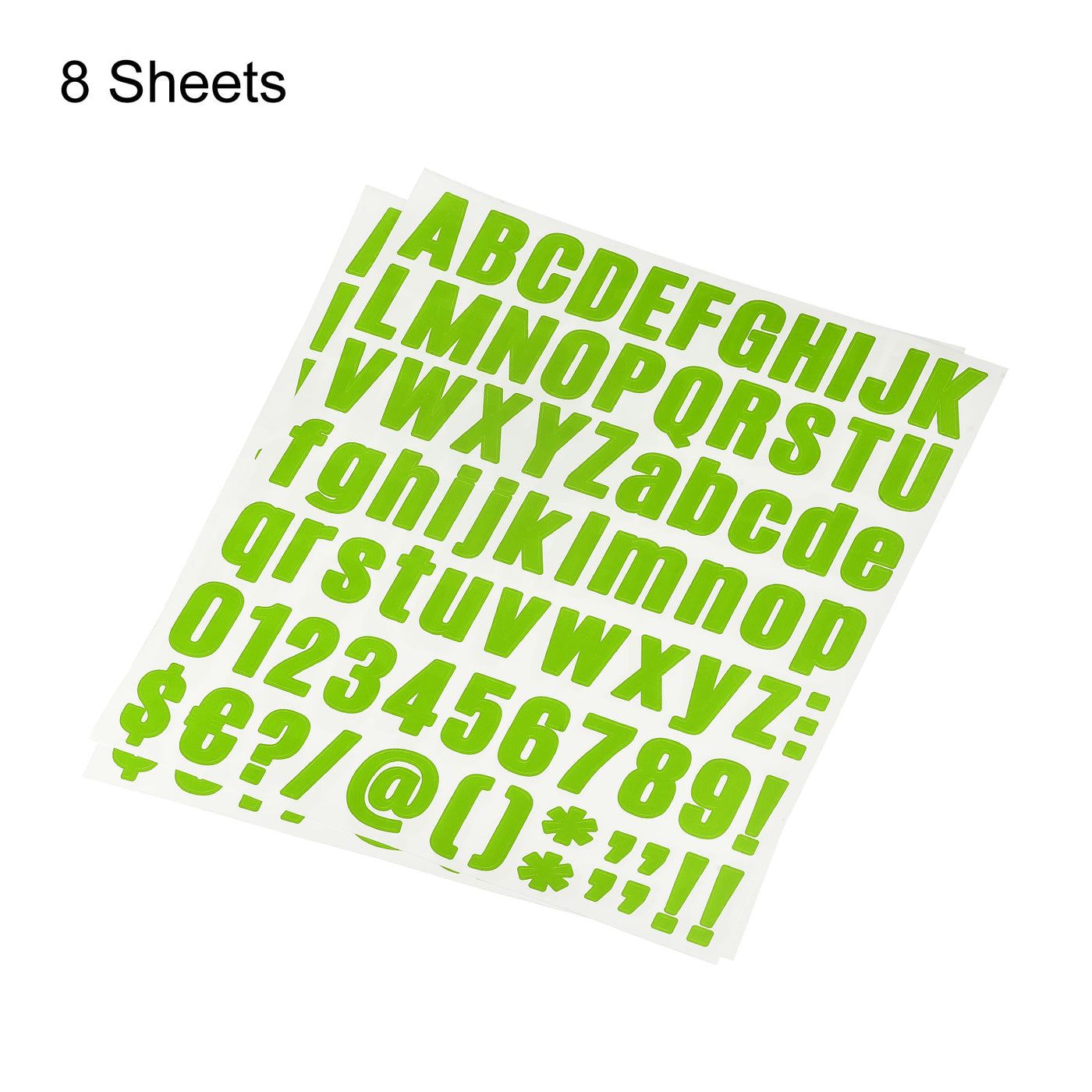 uxcell Uxcell Letter Number Stickers Kit, 1 Inch Vinyl Self Adhesive Waterproof Alphabet Decals for Mailbox Address Sign DIY Crafts Card, 648Pcs 8 Sheet Light Green