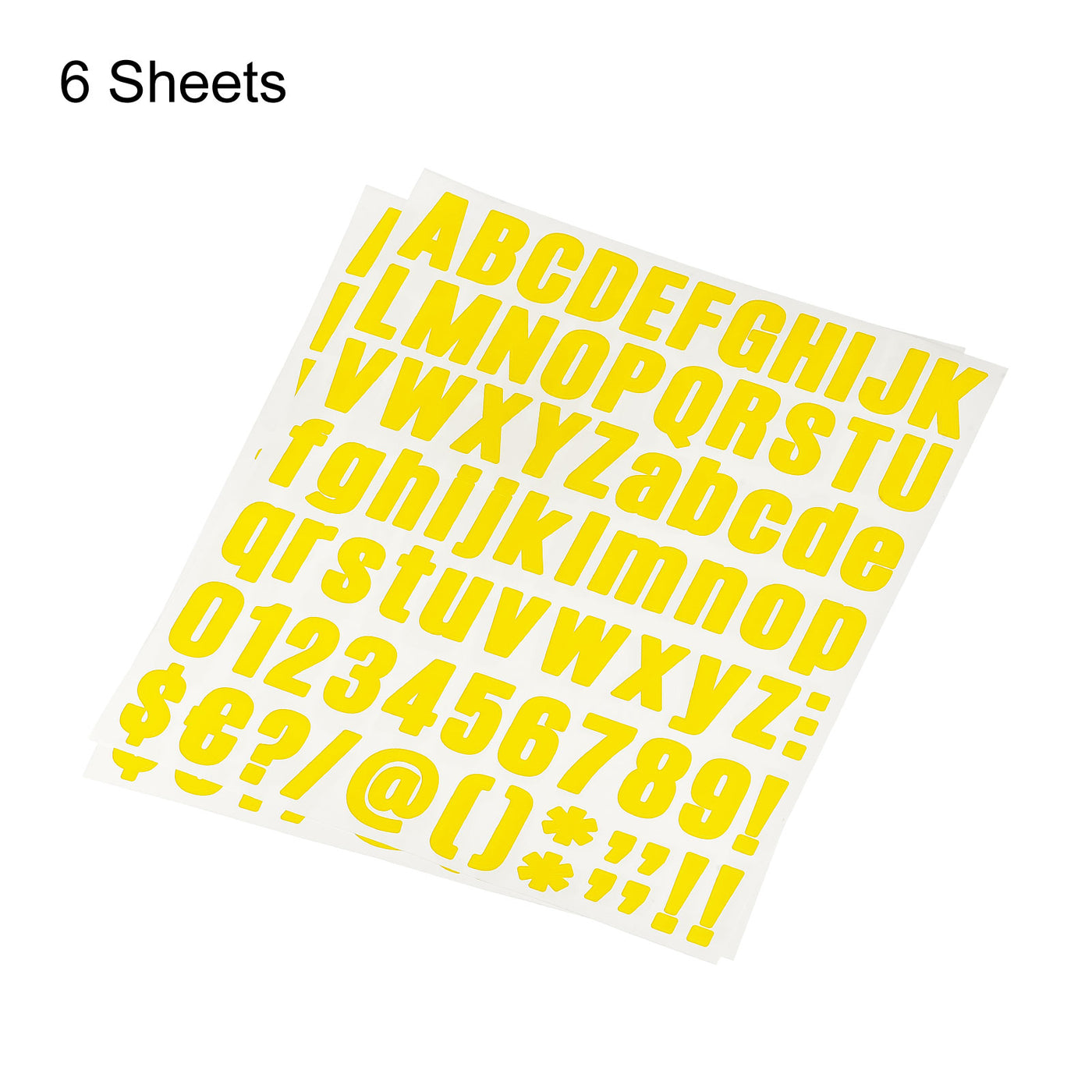 uxcell Uxcell Letter Number Stickers Kit, 1 Inch Vinyl Self Adhesive Waterproof Alphabet Decals for Mailbox Address Sign DIY Crafts Card, 486 Pcs 6 Sheet Yellow