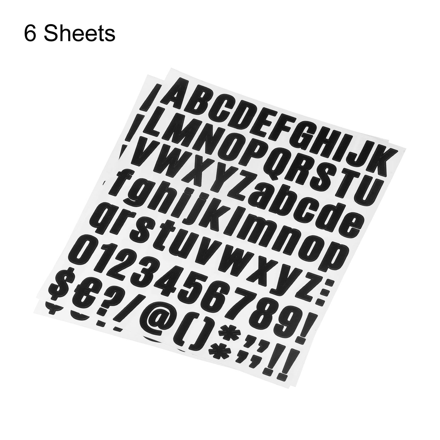 uxcell Uxcell Letter Number Stickers Kit, 1 Inch Vinyl Self Adhesive Waterproof Alphabet Decals for Mailbox Address Sign DIY Crafts Card, 486 Pcs 6 Sheet Black