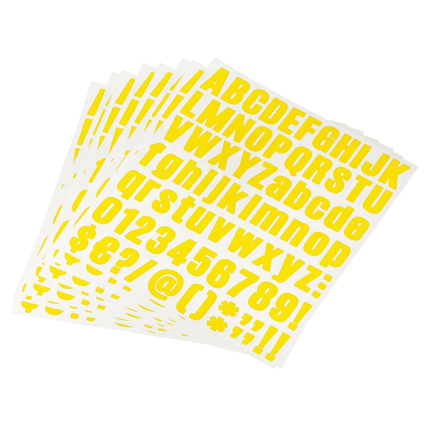 uxcell Uxcell Letter Number Stickers Kit, 1 Inch Vinyl Self Adhesive Waterproof Alphabet Decals for Mailbox Address Sign DIY Crafts Card, 648 Pcs 8 Sheet Yellow