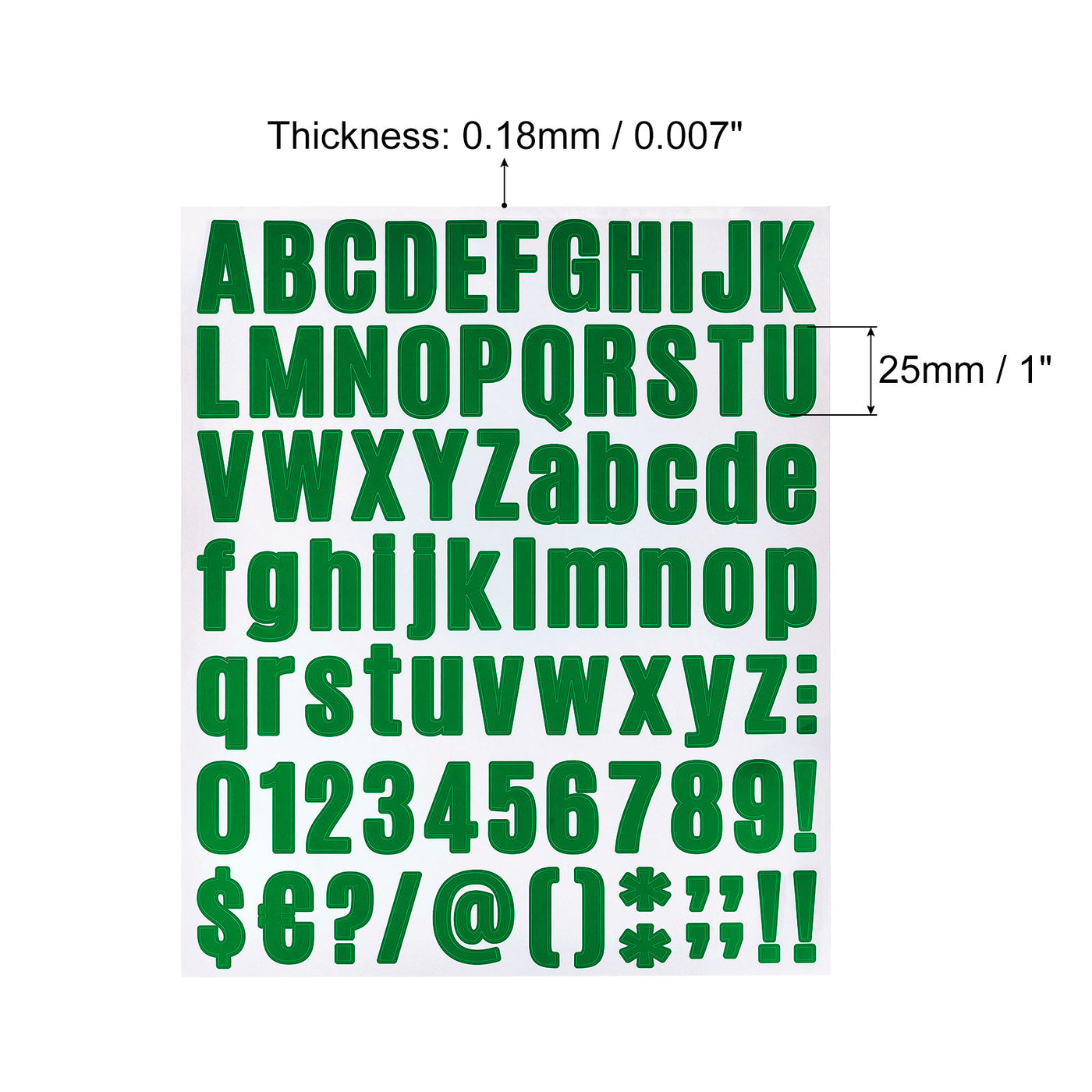 uxcell Uxcell Letter Number Stickers Kit, 1 Inch Vinyl Self Adhesive Waterproof Alphabet Decals for Mailbox Address Sign DIY Crafts Card, 486 Pcs 6 Sheet Dark Green