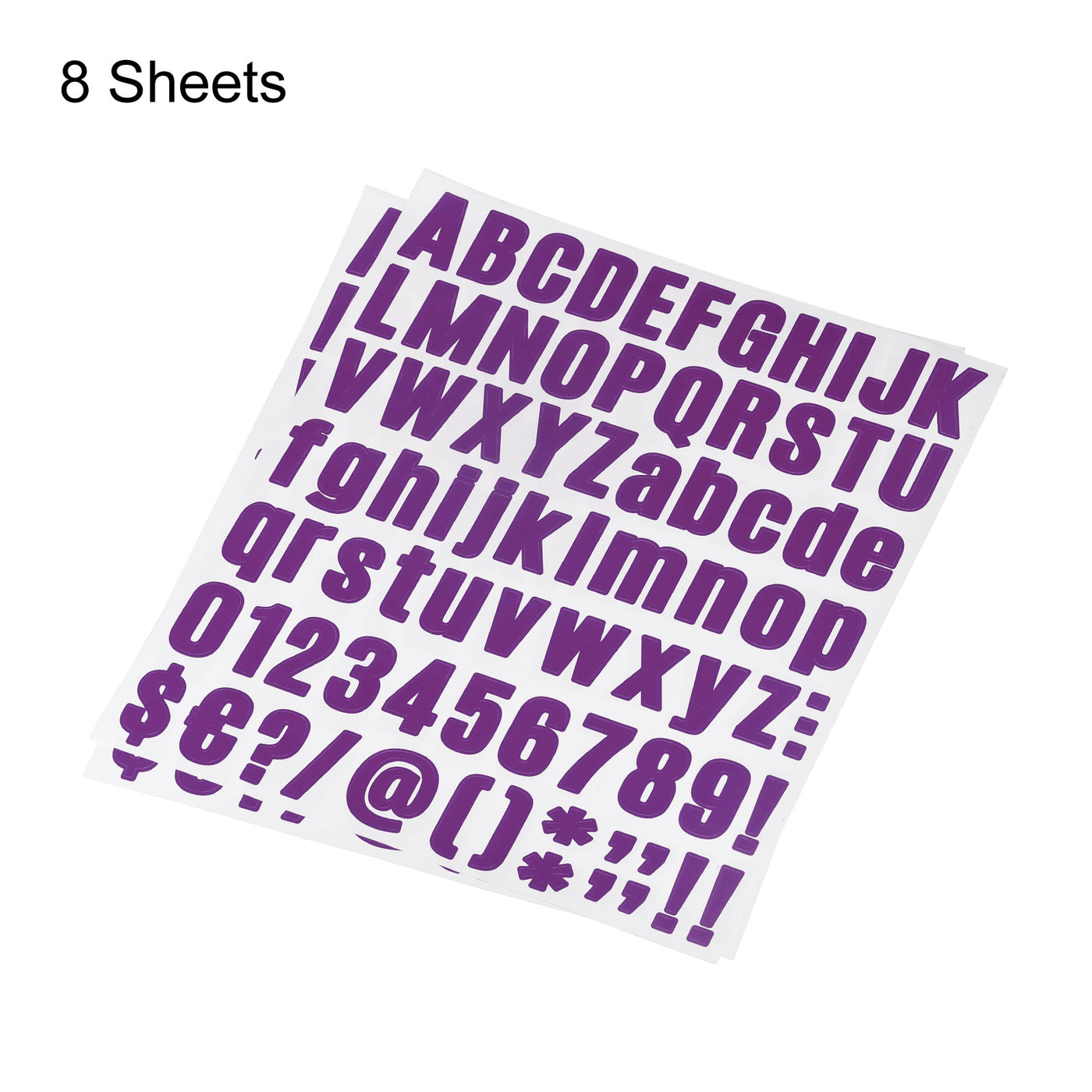 uxcell Uxcell Letter Number Stickers Kit, 1 Inch Vinyl Self Adhesive Waterproof Alphabet Decals for Mailbox Address Sign DIY Crafts Card, 648 Pcs 8 Sheet Purple