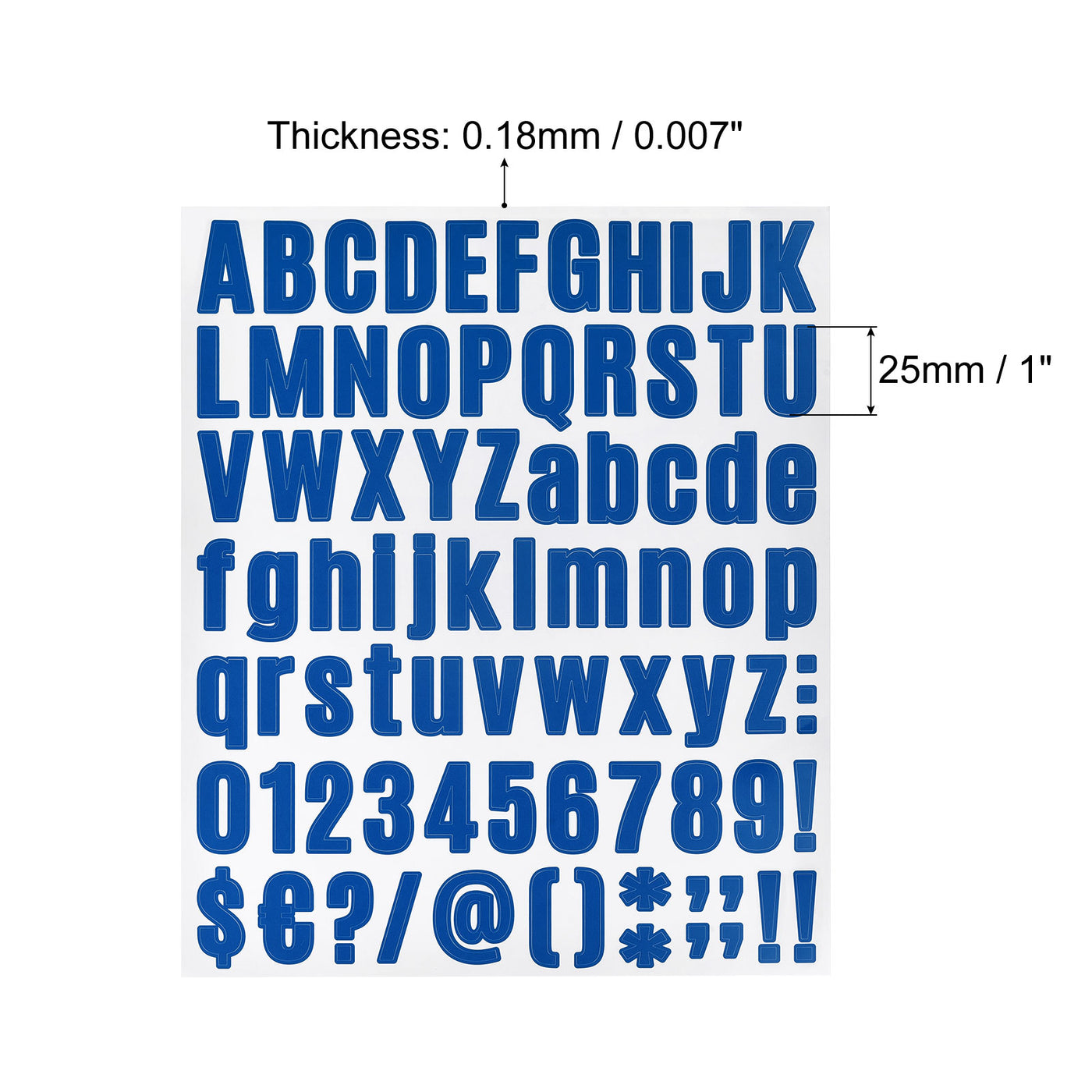 uxcell Uxcell Letter Number Stickers Kit, 1 Inch Vinyl Self Adhesive Waterproof Alphabet Decals for Mailbox Address Sign DIY Crafts Card, 648 Pcs 8 Sheet Dark Blue