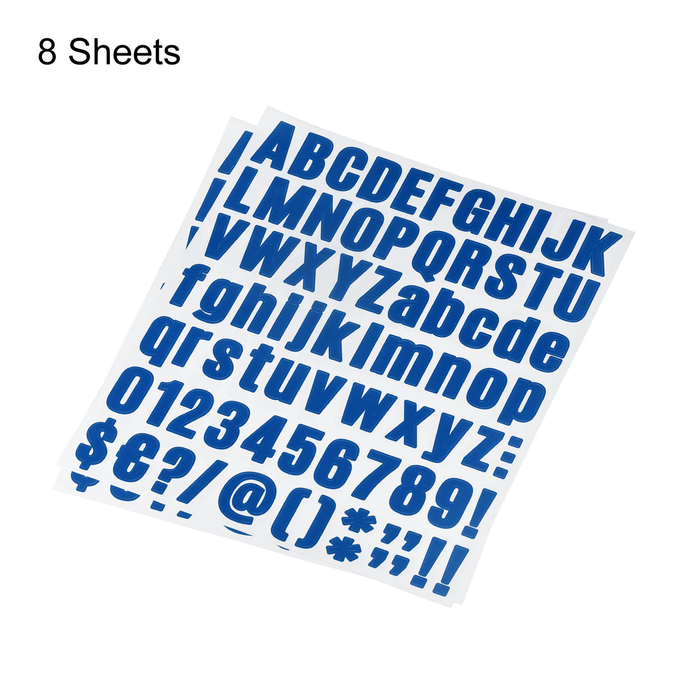 uxcell Uxcell Letter Number Stickers Kit, 1 Inch Vinyl Self Adhesive Waterproof Alphabet Decals for Mailbox Address Sign DIY Crafts Card, 648 Pcs 8 Sheet Dark Blue