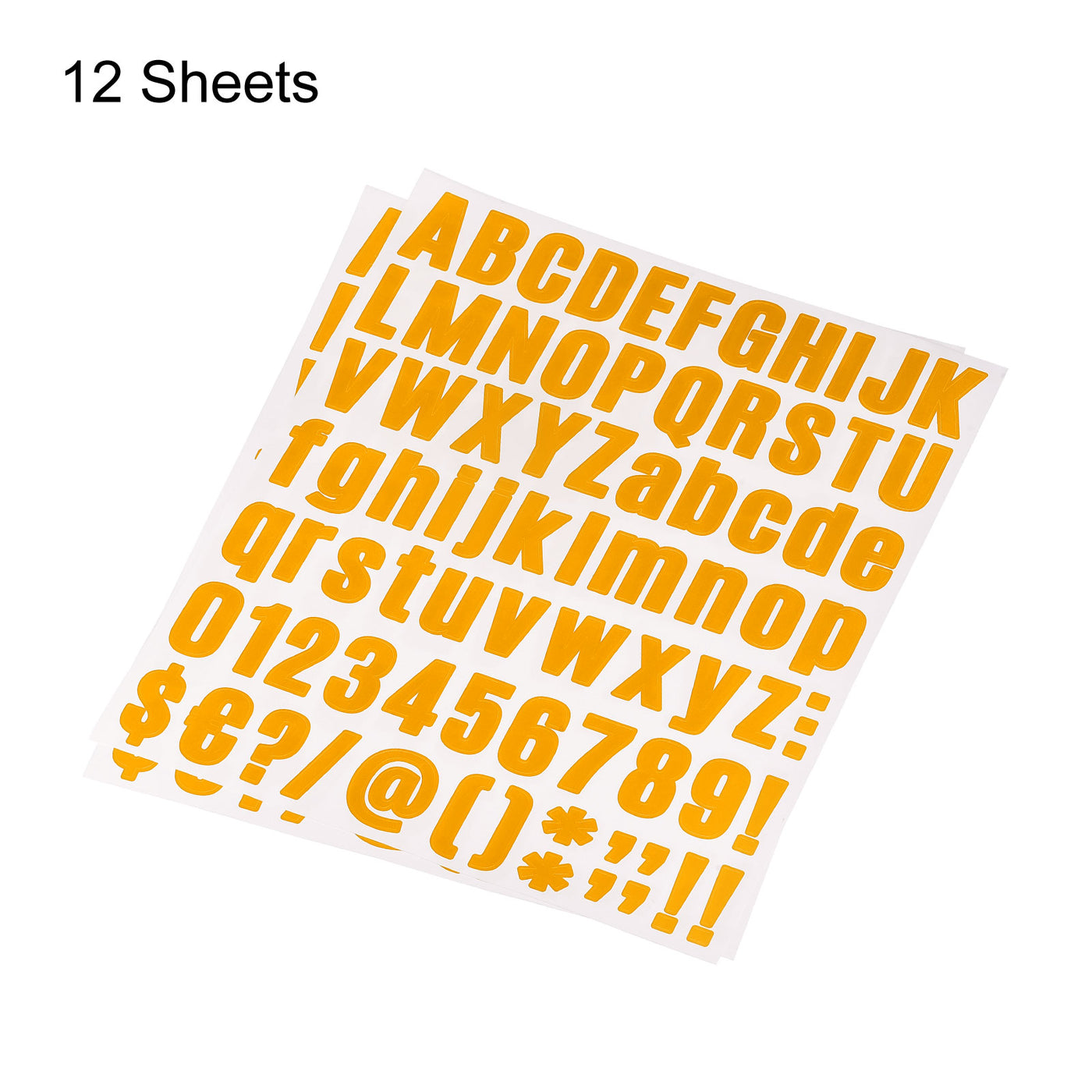 uxcell Uxcell Letter Number Stickers Kit, 1 Inch Vinyl Self Adhesive Waterproof Alphabet Decals for Mailbox Address Sign DIY Crafts Card, 972 Pcs 12 Sheet Orange