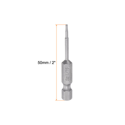 Harfington 1/16" Hex Screwdriver Bit SAE 1/4" Hex Shank 2" Length Magnetic Power Drill Bits