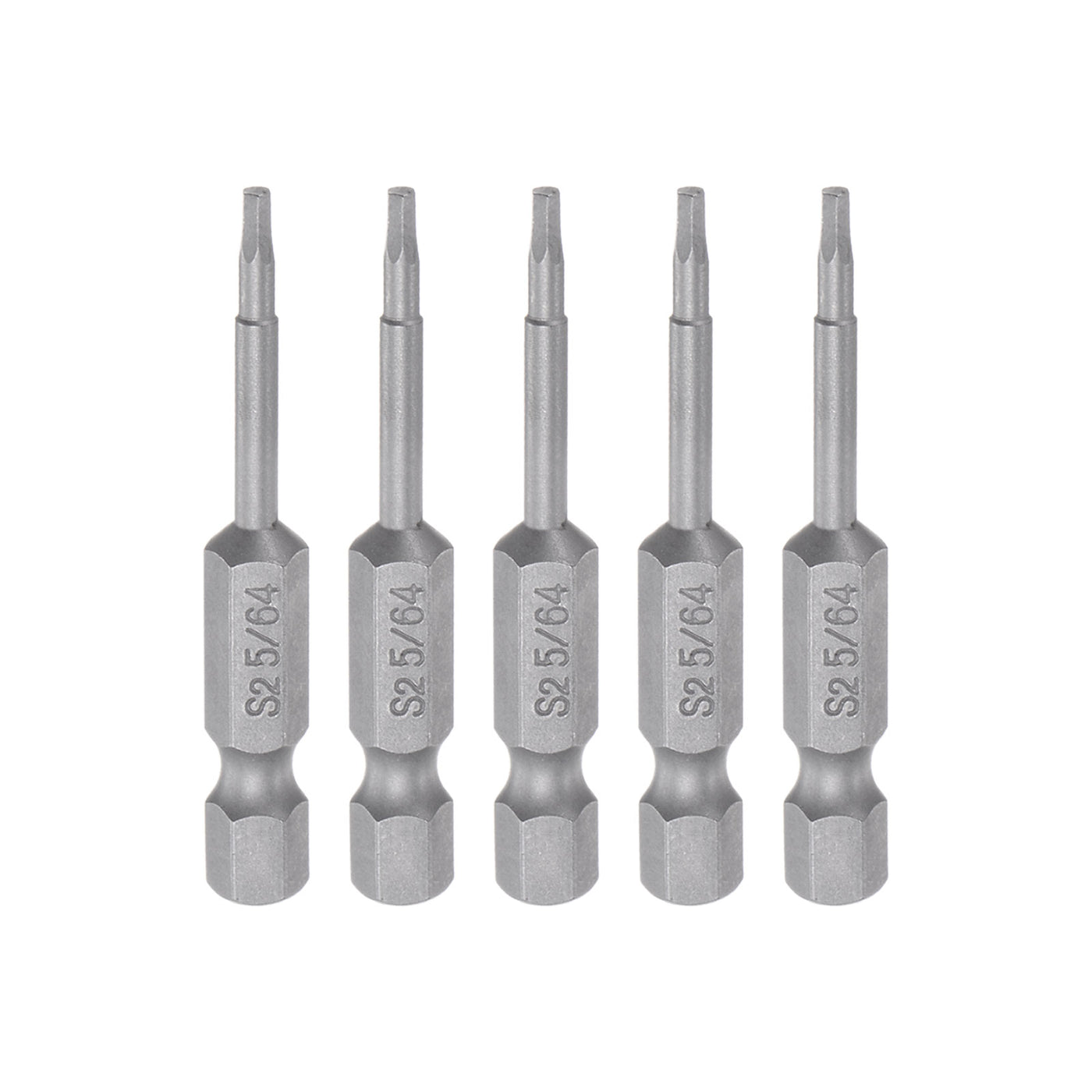 Harfington 5pcs 5/64" Hex Screwdriver Bit 1/4" Hex Shank 2" Length Magnetic Power Drill Bit