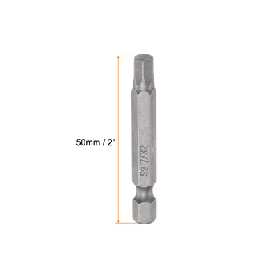 Harfington 5stk. 7/32" Hex Schraubendreher Bit SAE 1/4" Hex Schaft 2" Länge Magnetische S2 Stahl Strom Bohrer Bits