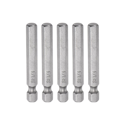 Harfington 5pcs 1/4" Hex Screwdriver Bit 1/4" Hex Shank 2" Length Magnetic Power Drill Bits