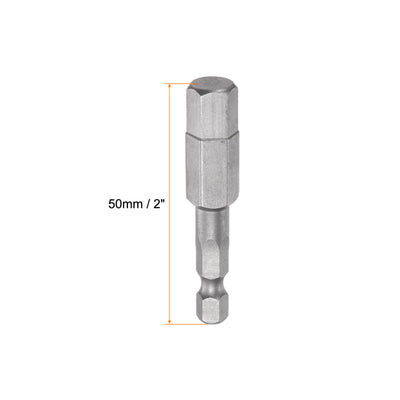 Harfington 2pcs 3/8" Hex Screwdriver Bit 1/4" Hex Shank 2" Length Magnetic Power Drill Bits