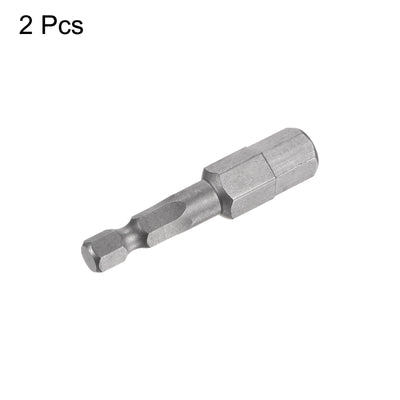 Harfington 2pcs 3/8" Hex Screwdriver Bit 1/4" Hex Shank 2" Length Magnetic Power Drill Bits