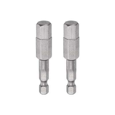 Harfington 2pcs 3/8" Hex Screwdriver Bit 1/4" Hex Shank 2" Length Magnetic Power Drill Bits