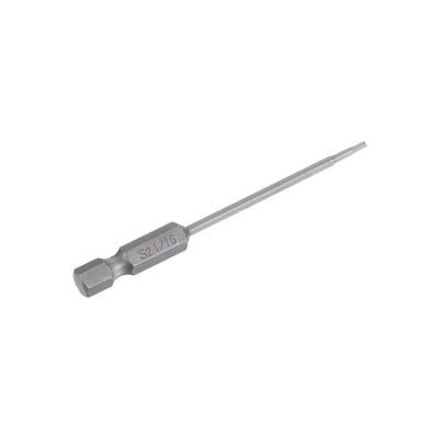 Harfington 1/16" Hex Screwdriver Bit SAE 1/4" Hex Shank 3" Length Magnetic Power Drill Bits