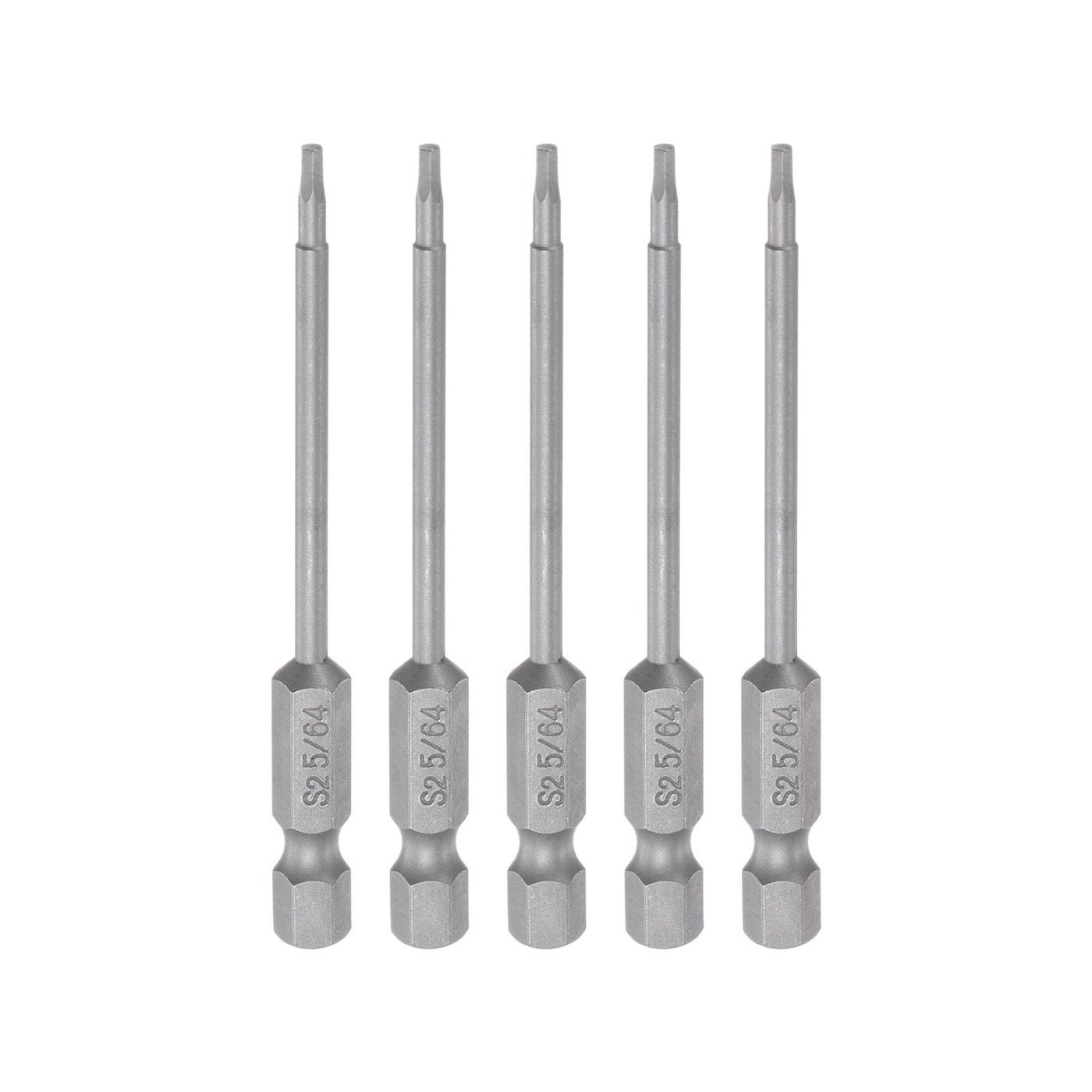 Harfington 5pcs 5/64" Hex Screwdriver Bit 1/4" Hex Shank 3" Length Magnetic Power Drill Bit