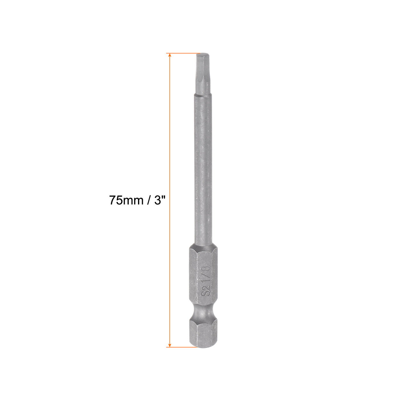 Harfington 5pcs 1/8" Hex Screwdriver Bit 1/4" Hex Shank 3" Length Magnetic Power Drill Bits