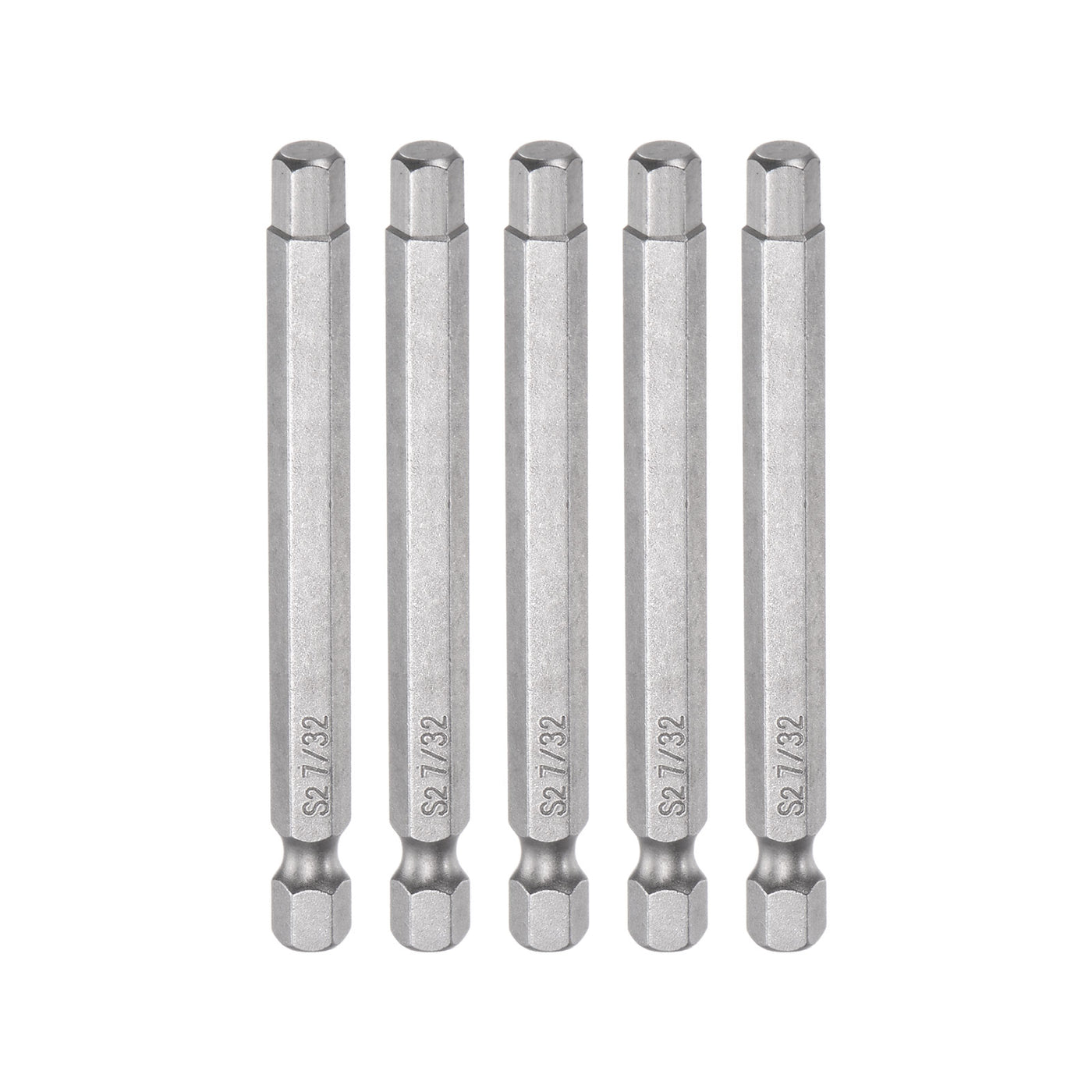 Harfington 5pcs 7/32" Hex Screwdriver Bit 1/4" Hex Shank 3" Length Magnetic Power Drill Bit