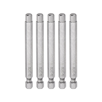 Harfington 5pcs 7/32" Hex Screwdriver Bit 1/4" Hex Shank 3" Length Magnetic Power Drill Bit