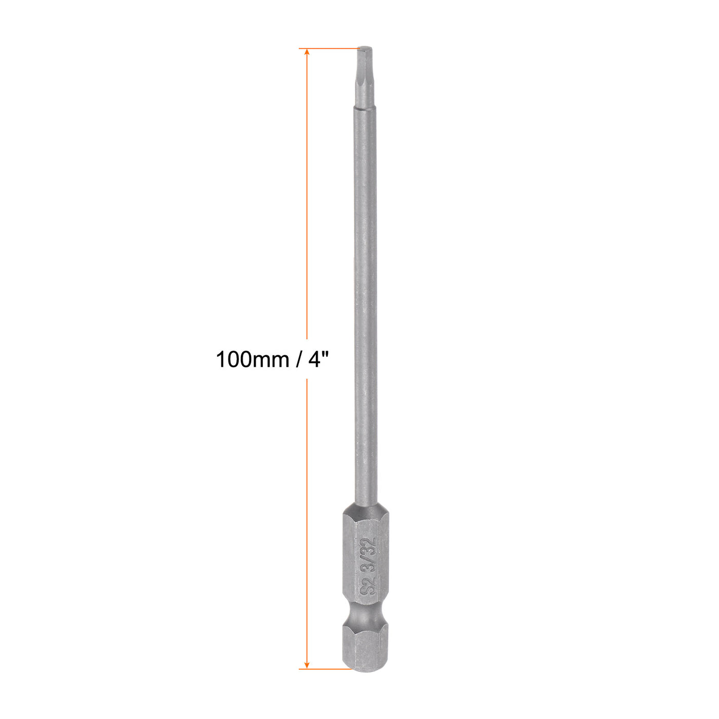 Harfington 3/32" Hex Schraubendreher Bit SAE 1/4" Hex Schaft 4" Länge Magnetische S2 Stahl Strom Bohrer Bits