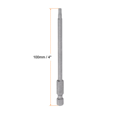 Harfington 1/8" Hex Screwdriver Bit SAE 1/4" Hex Shank 4" Length Magnetic Power Drill Bits