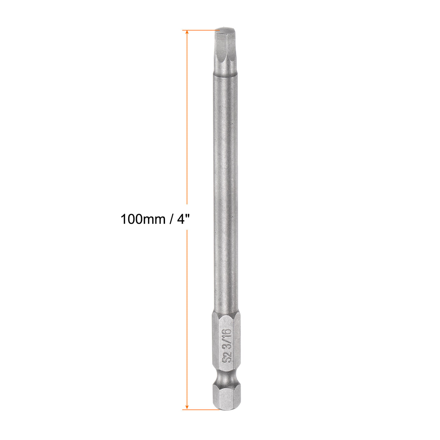 Harfington 3/16" Hex Schraubendreher Bit SAE 1/4" Hex Schaft 4" Länge Magnetische S2 Stahl Strom Bohrer Bits