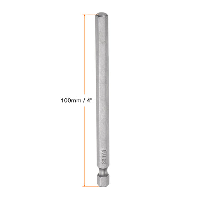 Harfington 1/4" Hex Schraubendreher Bit SAE 1/4" Hex Schaft 4" Länge Magnetische S2 Stahl Strom Bohrer Bits