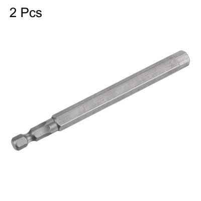 Harfington 2pcs 5/16" Hex Screwdriver Bit 1/4" Hex Shank 4" Length Magnetic Power Drill Bit