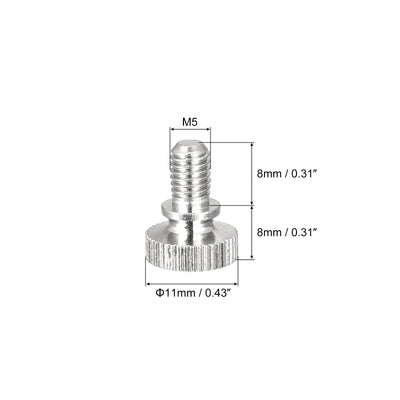 Harfington Uxcell 5Stk.Geknörtelte Daumenschrauben M5x8mm Griff Knöpfe Befestigungen vernickelt