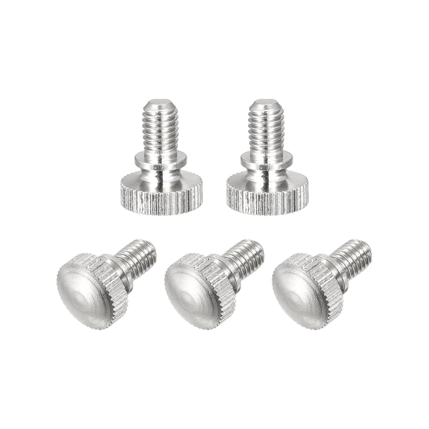 uxcell Uxcell 5Stk.Geknörtelte Daumenschrauben M5x8mm Griff Knöpfe Befestigungen vernickelt