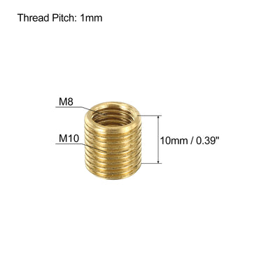 Harfington M10 bis M8 Adapter Hülse Reduziermutter 10 Stück 10mm mit Hohle Verbindungsstück