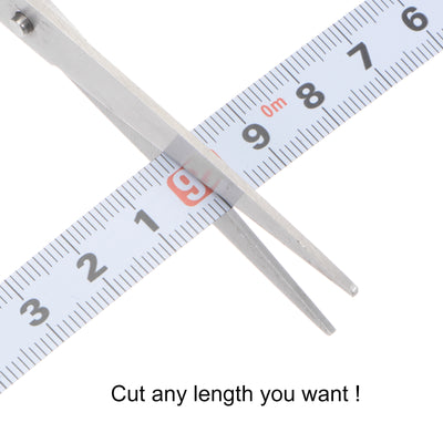 Harfington 2pcs Adhesive Tape Measure 300cm Metric Right to Left Steel Sticky Ruler, White