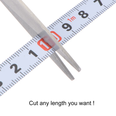 Harfington Adhesive Back Tape Measure 300cm Metric Right to Left Steel Sticky Ruler, White