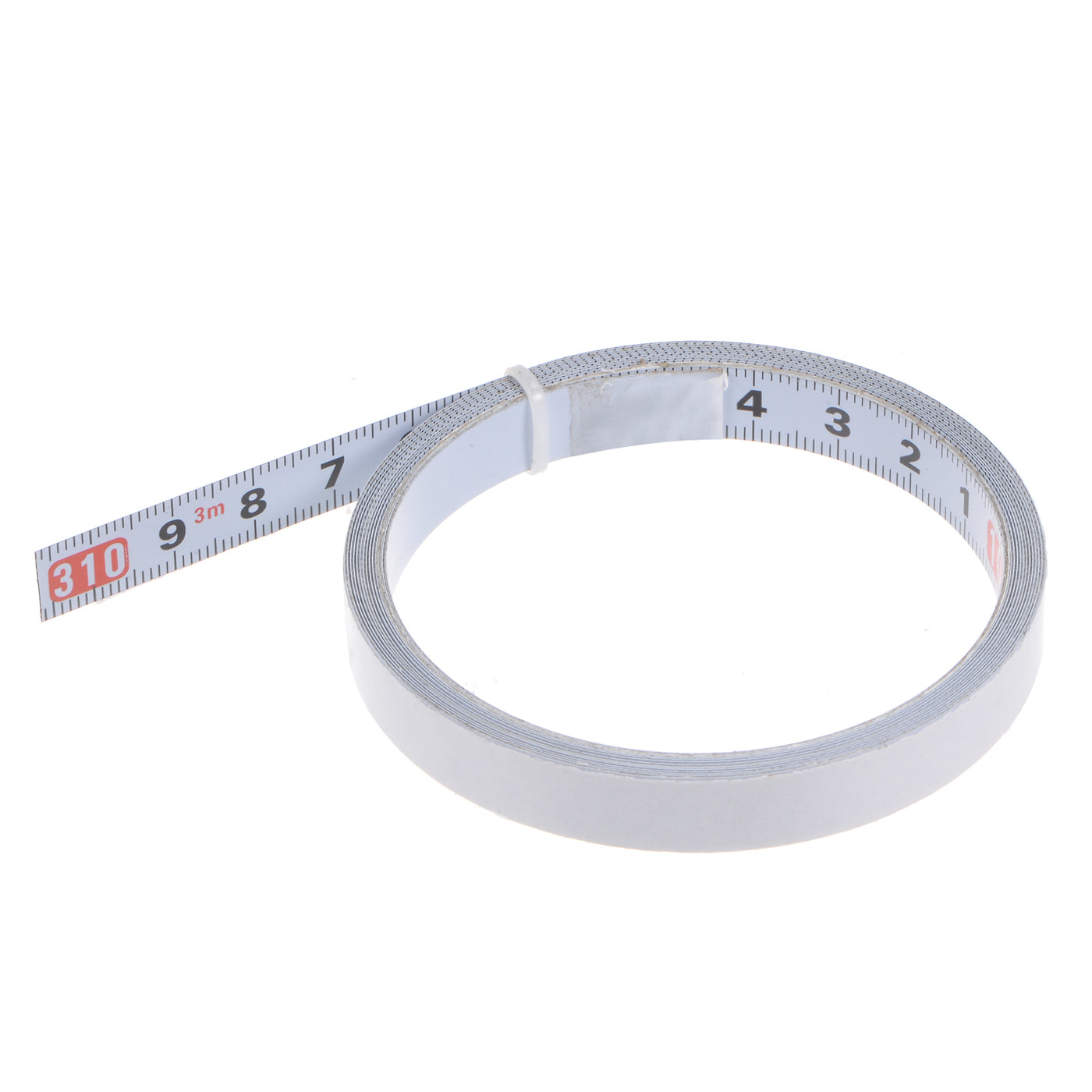 Harfington Adhesive Back Tape Measure 300cm Metric Right to Left Steel Sticky Ruler, White