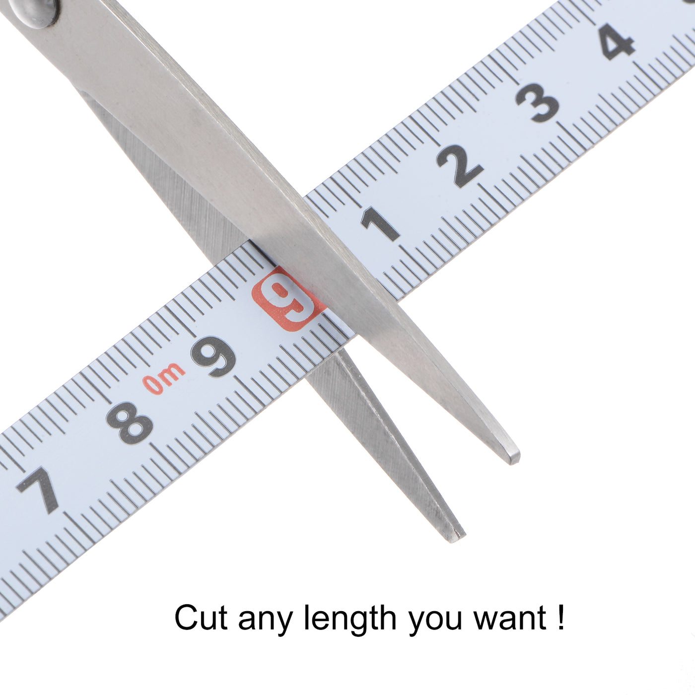 Harfington 2 x Adhesive Tape Measure 50cm Start from Middle Steel Sticky Ruler, White