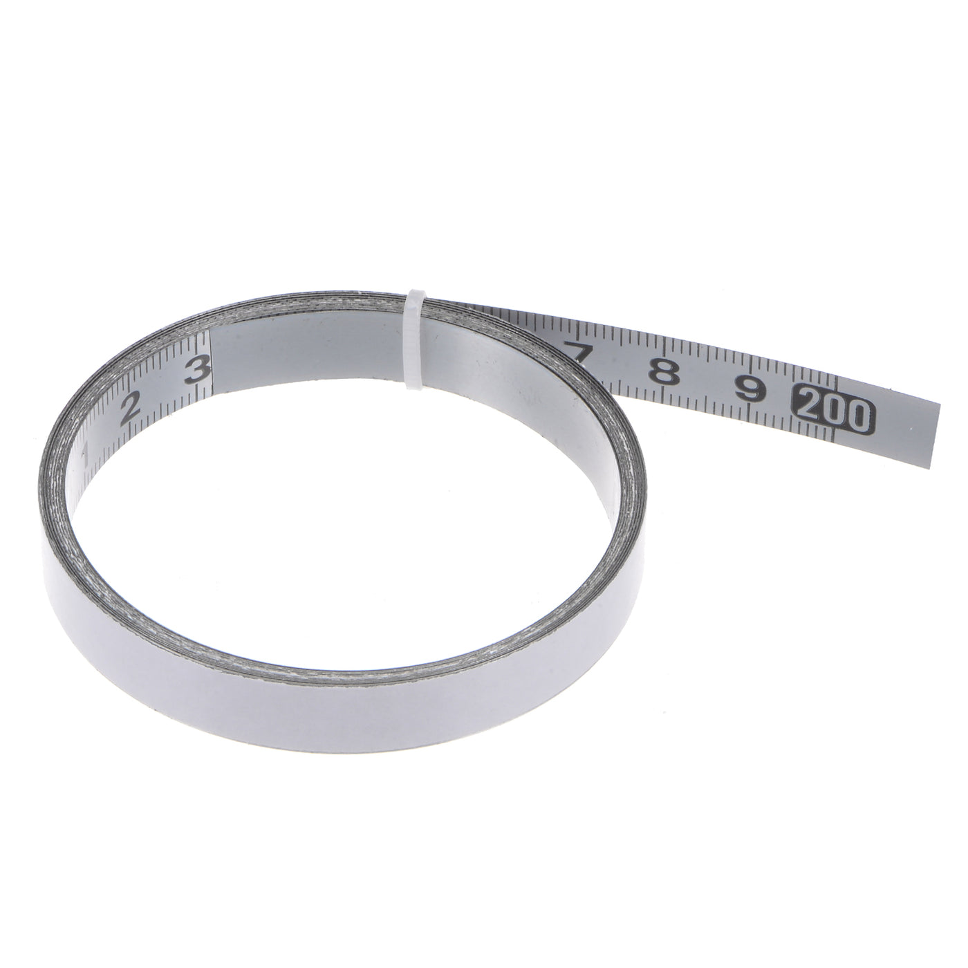 Harfington Adhesive Back Tape Measure 200cm Left to Right Read Steel Sticky Ruler, Silver