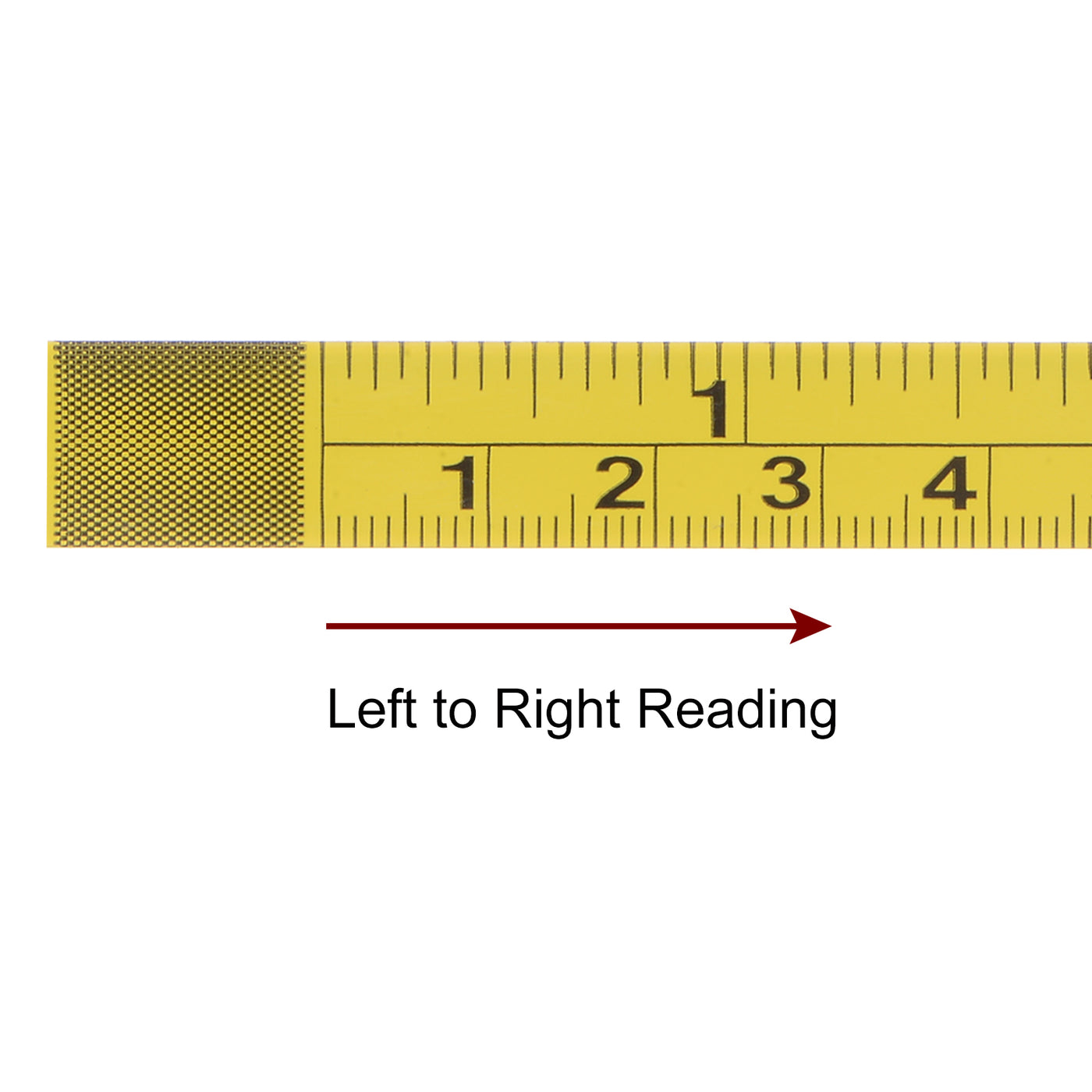 Harfington Adhesive Tape Measure 40 Inch/1M Left to Right Read Steel Sticky Ruler, Yellow