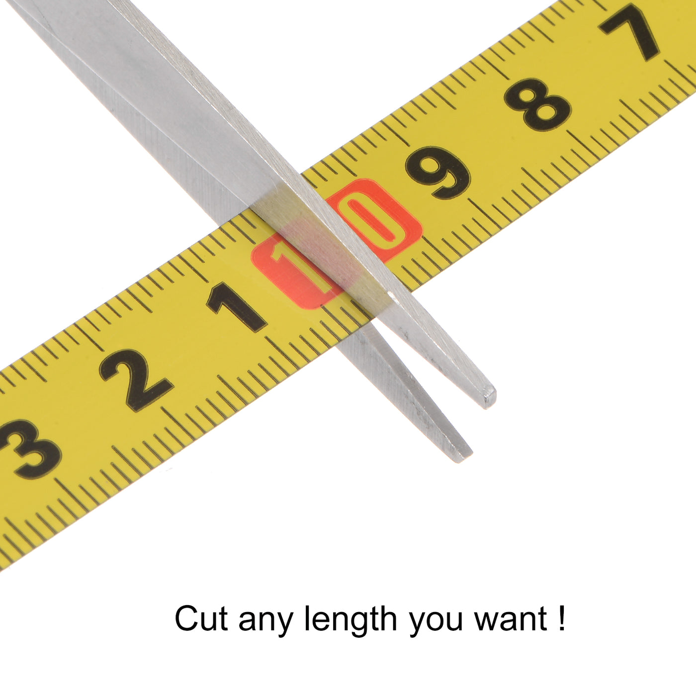 Harfington Adhesive Tape Measure 100cm Metric Right to Left Steel Sticky Ruler, Yellow