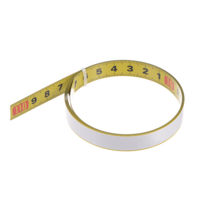 Harfington Adhesive Tape Measure 100cm Metric Right to Left Steel Sticky Ruler, Yellow