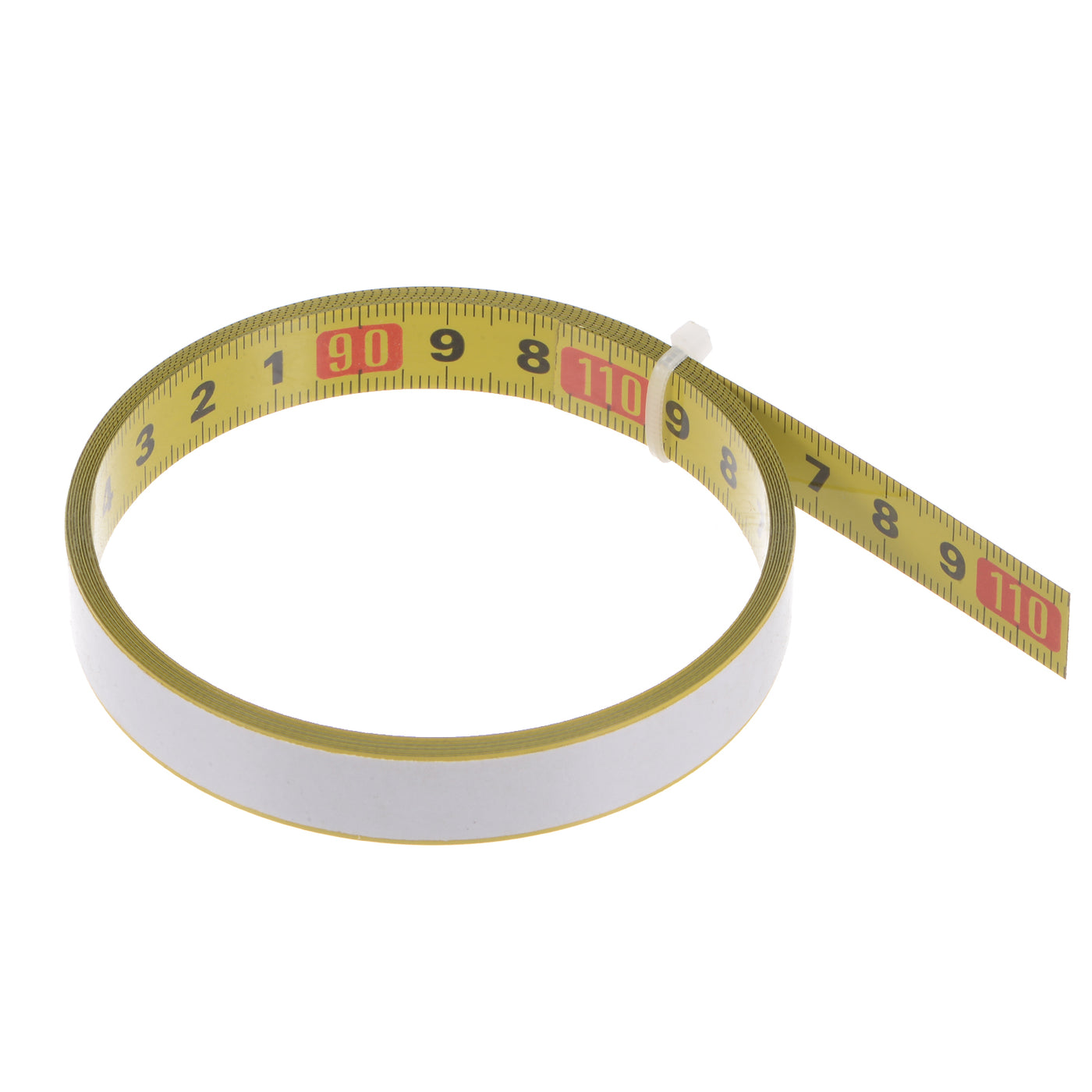 Harfington Adhesive Tape Measure 100cm Middle to Both Sides Read Steel Sticky Ruler, Yellow