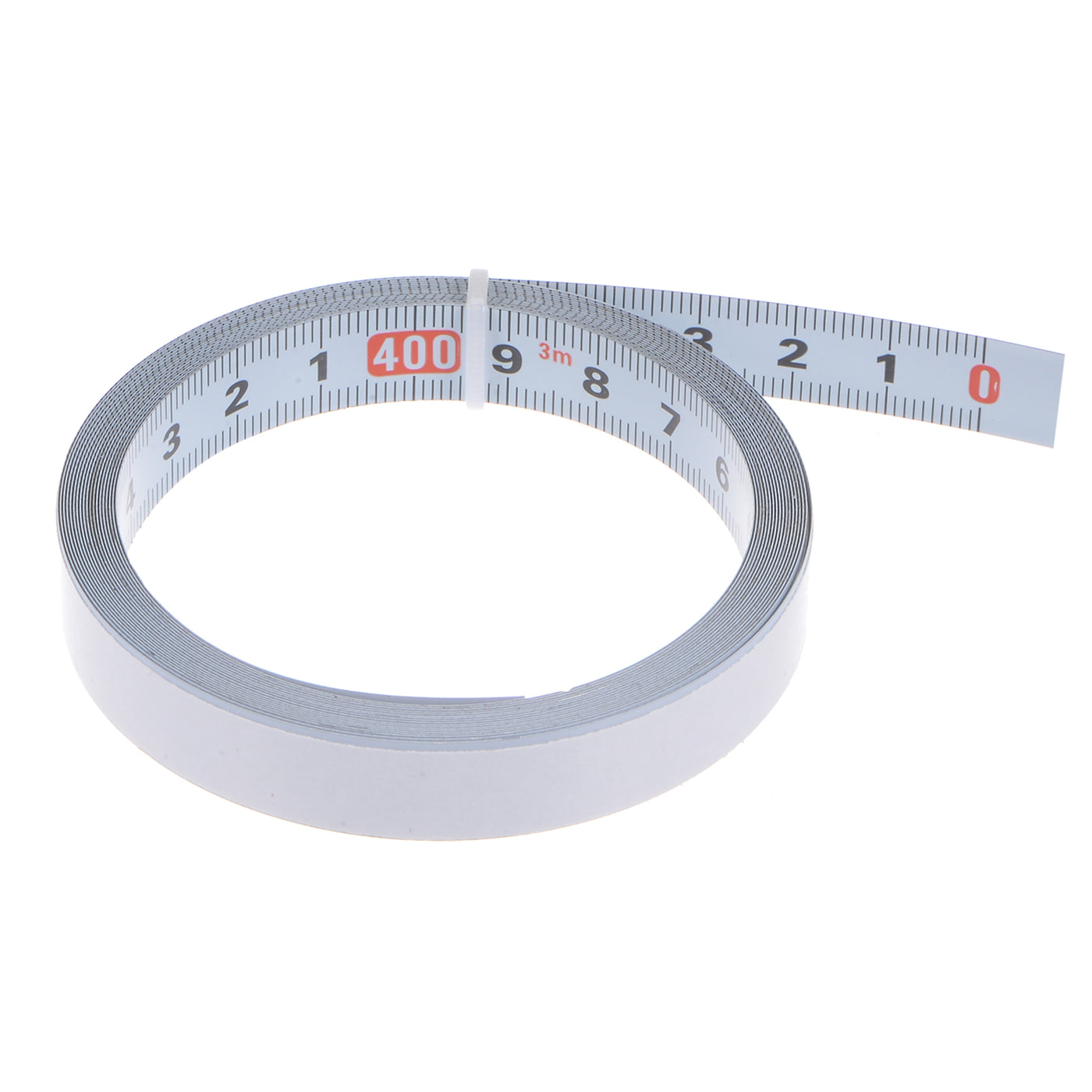 Harfington Adhesive Tape Measure 400cm Metric Right to Left Steel Sticky Ruler, White