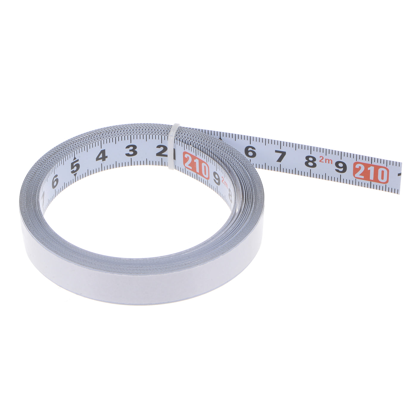 Harfington Adhesive Tape Measure 200cm Middle to Both Sides Read Steel Sticky Ruler, White