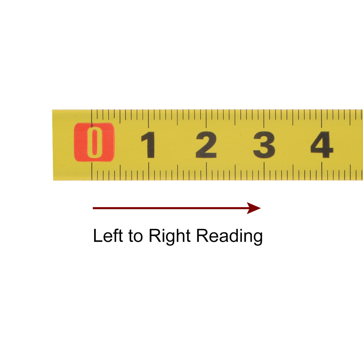 Harfington Adhesive Tape Measure 400cm Metric Left to Right Read Steel Sticky Ruler, Yellow