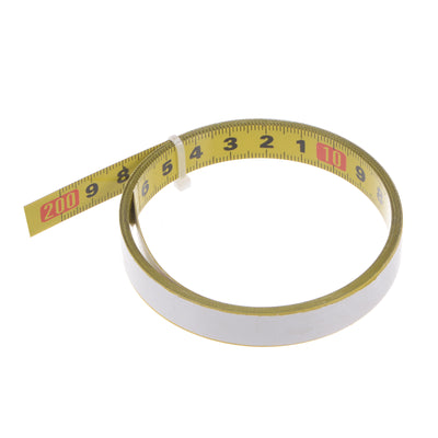 Harfington Adhesive Tape Measure 200cm Metric Right to Left Steel Sticky Ruler, Yellow