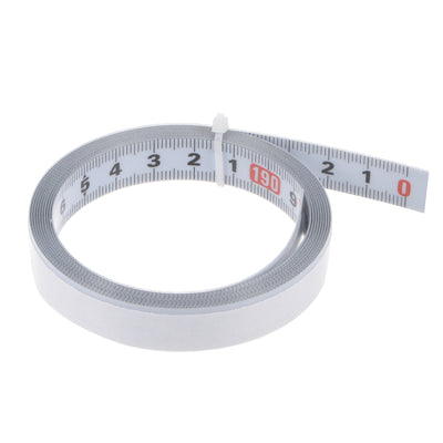 Harfington Adhesive Tape Measure 200cm Right to Left Nylon-coated Steel Sticky Ruler, White