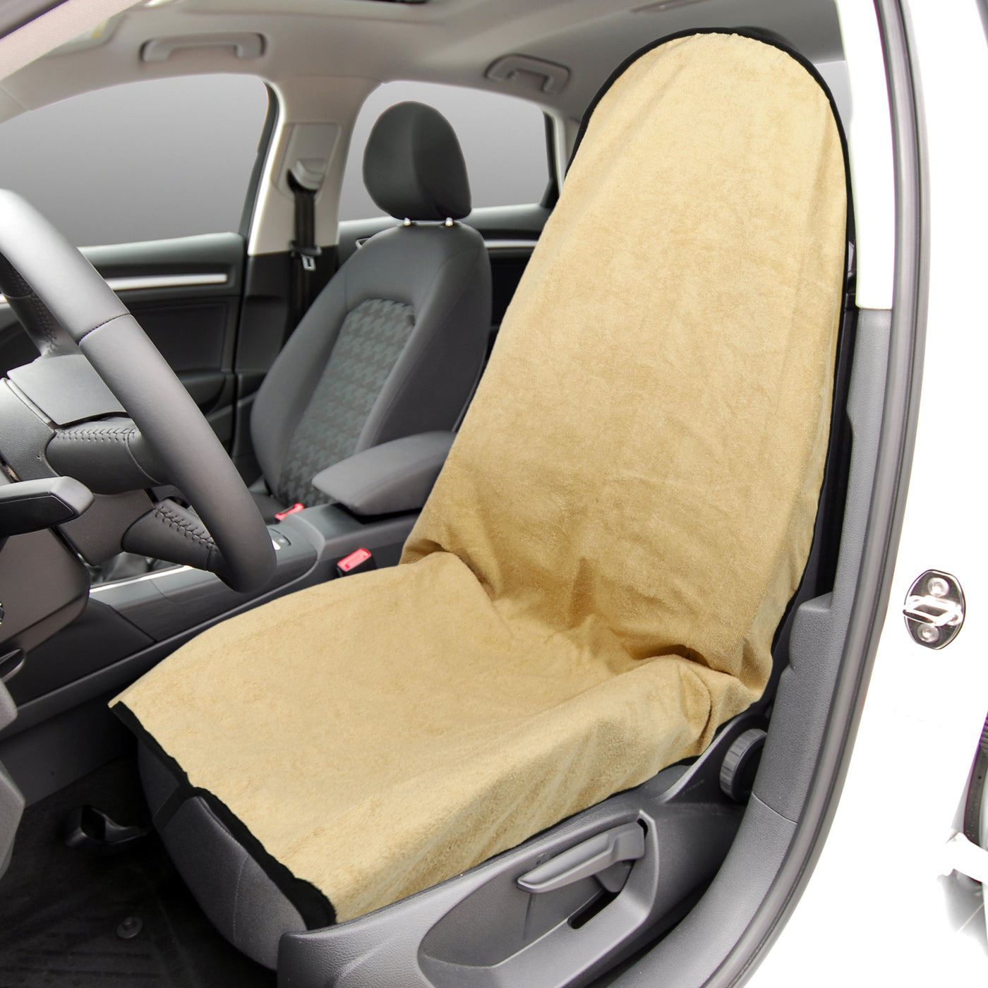 X AUTOHAUX Universal Auto Sitzbezug Anti-Rutsch Handtuchsitz Beige