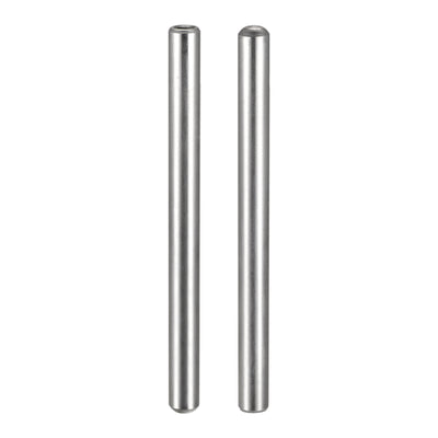 uxcell Uxcell M6 Internal Thread Dowel Pin 2pcs 12x150mm Chamfering Flat Carbon Steel Pin